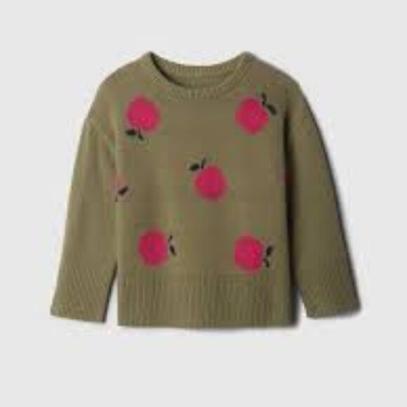 GAP Baby Olive Green Fall Sweater - Size 18-24 Months NWT - Picture 1 of 4